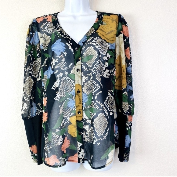CAbi Snake Charmer Blouse Size M - Picture 1 of 14